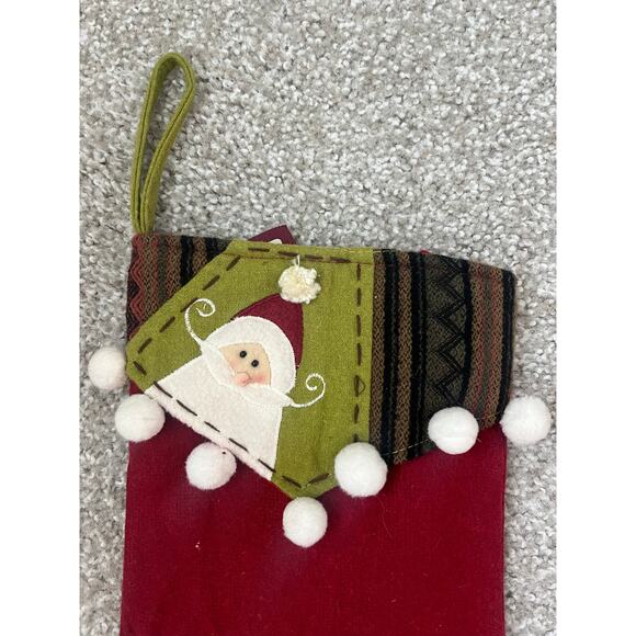 Lot of 2 VTG ITR Stockings Large Felt Santa Snowman Christmas Holiday Reindeer - Picture 11 of 11